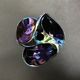 Verceram black iridescent ceramic pipe holders