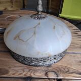 2-light marble effect ceiling light