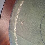 English game table leather tray and lion foot