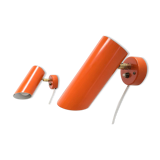 2 orange wall lights from the 70s