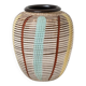 Cream-ivory and multicolor ceramic vase No 27/15 by Dümler & Breiden, German 1960s Mid-Century