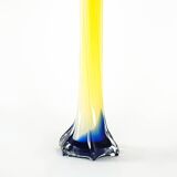 Yellow vase, Murano glass, Italian design, 1970s, made in Italy
