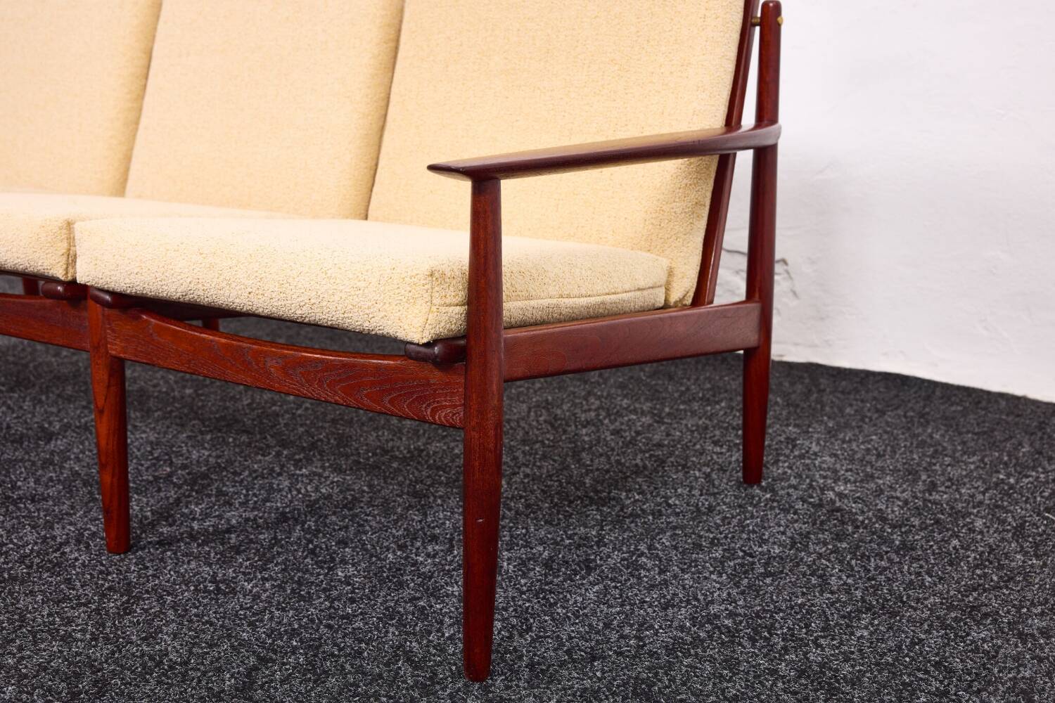 Arne Vodder, Canapé trois places vintage en teck, Glostrup années 1960, Danemark