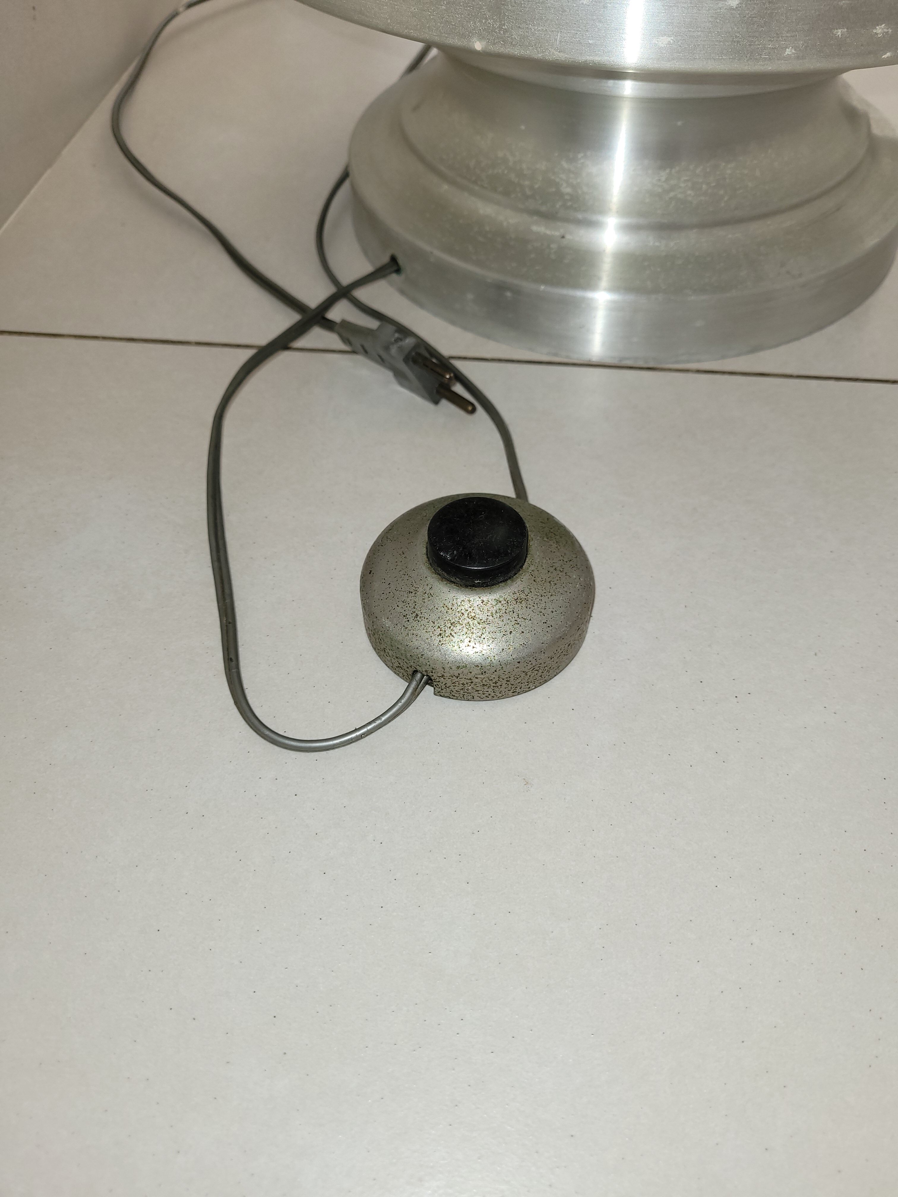 Vintage aluminum table lamp