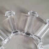 10 hexagonal glass knife holders