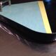 Tray vintage year 59 in formica yellow, blue and black