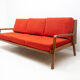 Mid century folding sofa in scandinavian style, 1960´s, czechoslovakia