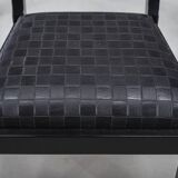 Art Deco French Walnut & Burl Dining Set, 1930s, Set of 7