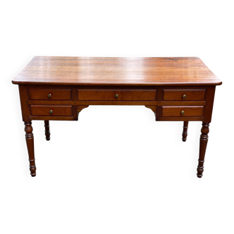 Louis Philippe solid wood desk with 5 extendable drawers