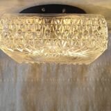 Vintage glass ceiling light - mid 20th century