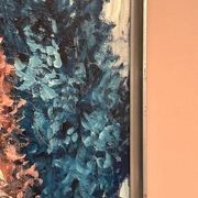 Swedish Oil on Canvas “Abstract” by Lennart Alexandria Vintage & Framed 39x31cm