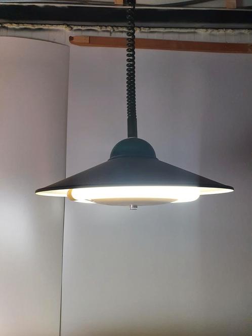 Vintage pendant lamp 1970s black lampshade