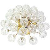 Spectacular Sputnik ceiling lights with glass snowballs by Doria, Germany, 1970s