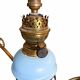 Suspension in electrified blue opaline.