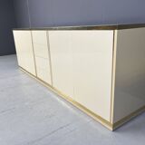 Beige lacquered credenza, 1970s
