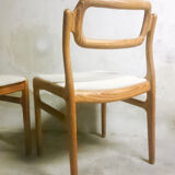 4 chairs by Johannes Andersen for Uldum Møbelfabrik, in pine, Scandinavian design, Denmark 1960's
