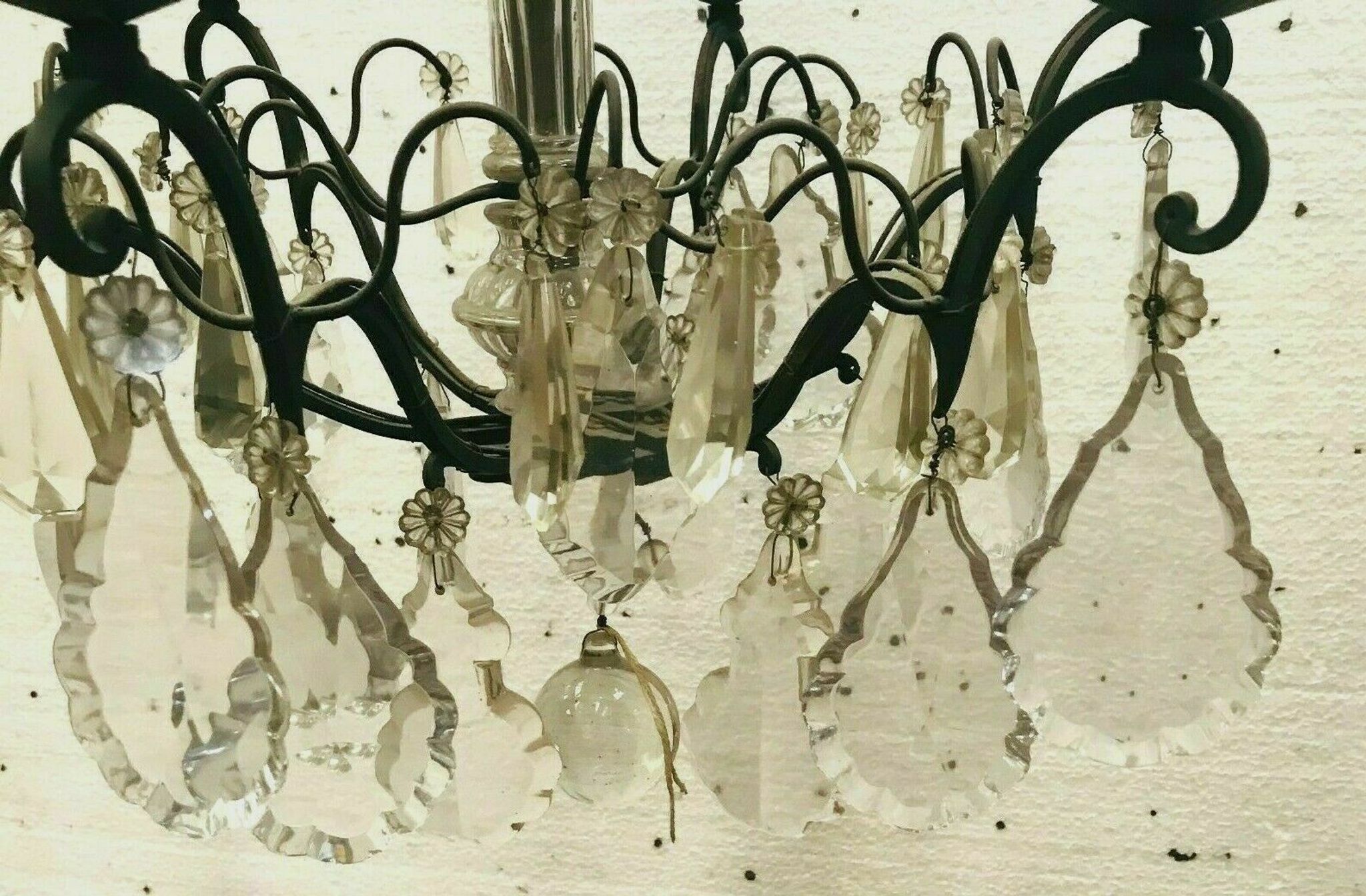 Louis XV style chandelier Bronze and pendants 8 arms of light XX century
