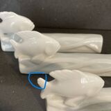 Set of 6 porcelain fish knife holders