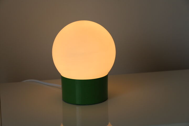 Lampe acier vert opaline