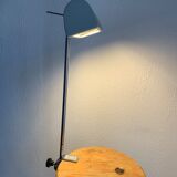 Vintage lamp 1980 medical gray cement and chrome - 50 cm