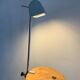 Lampe vintage 1980 médicale gris ciment et chromée - 50 cm