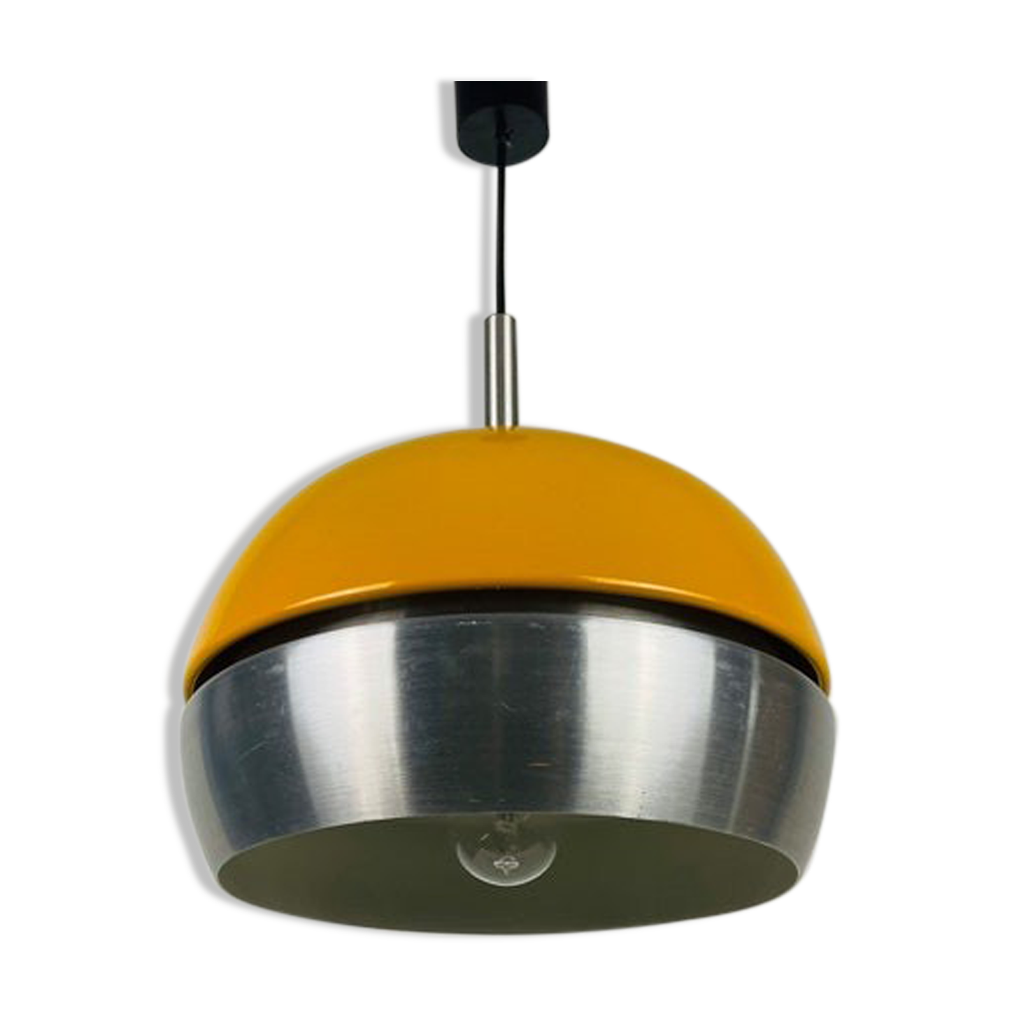 Danish metal pendant lamp, 1970s