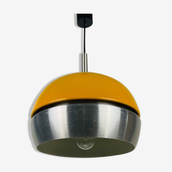 Lampe pendentif en métal danois, années 1970