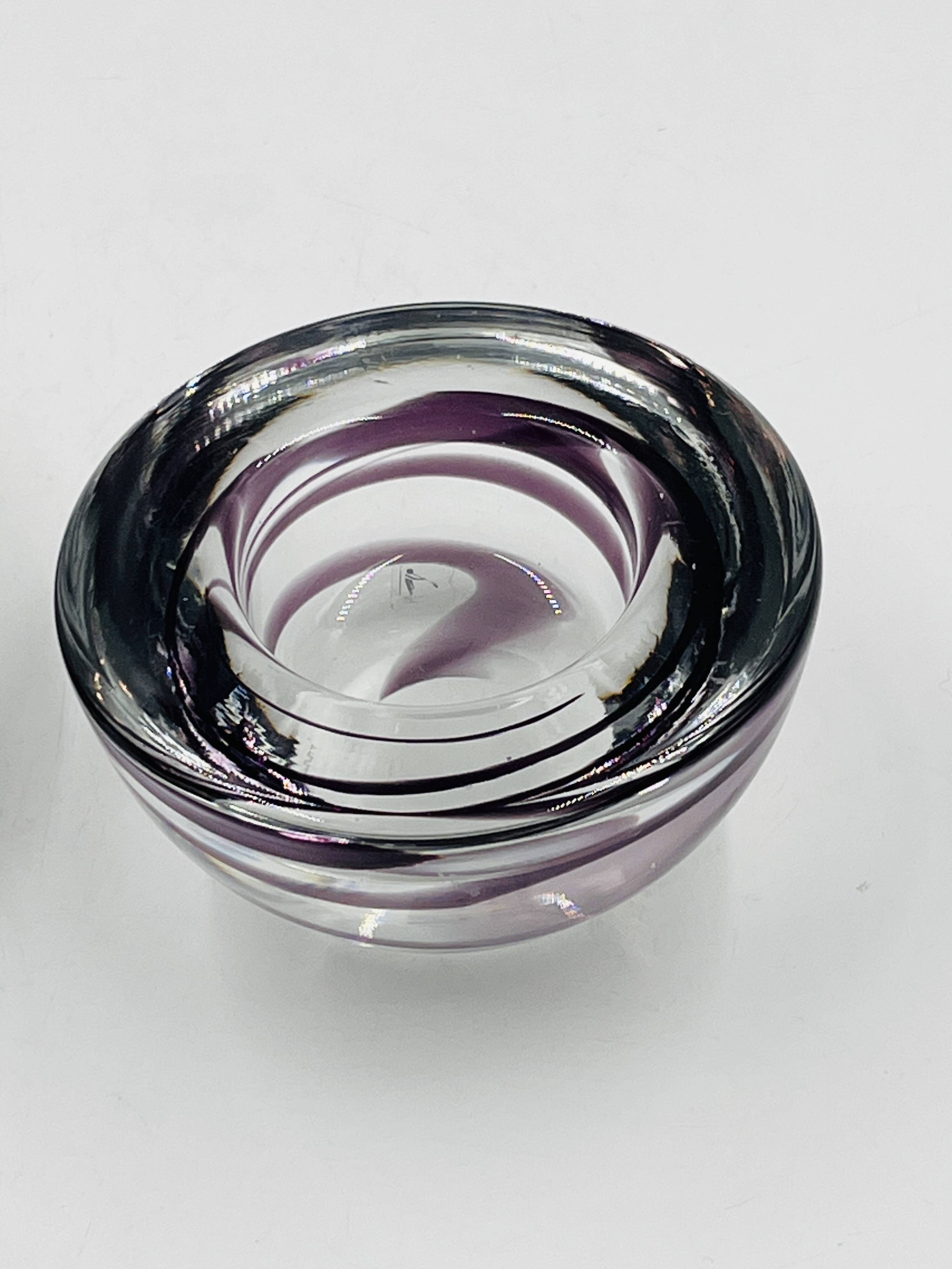 Set of two Kosta boda candlesticks by Anna Ehrner