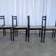 Ensemble de 6 chaises de salle à manger en bois de hêtre vintage / Style scandinave des années 50