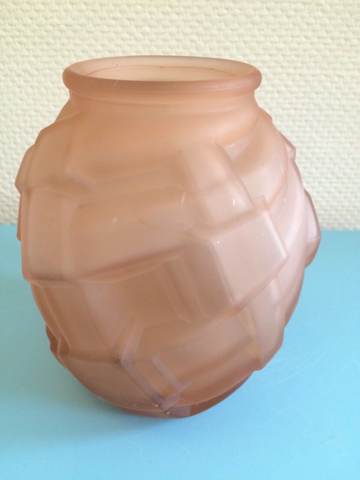 Art Deco Vase Relief In Molded Glass