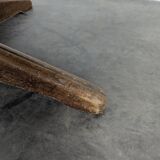 Round teak table with extension