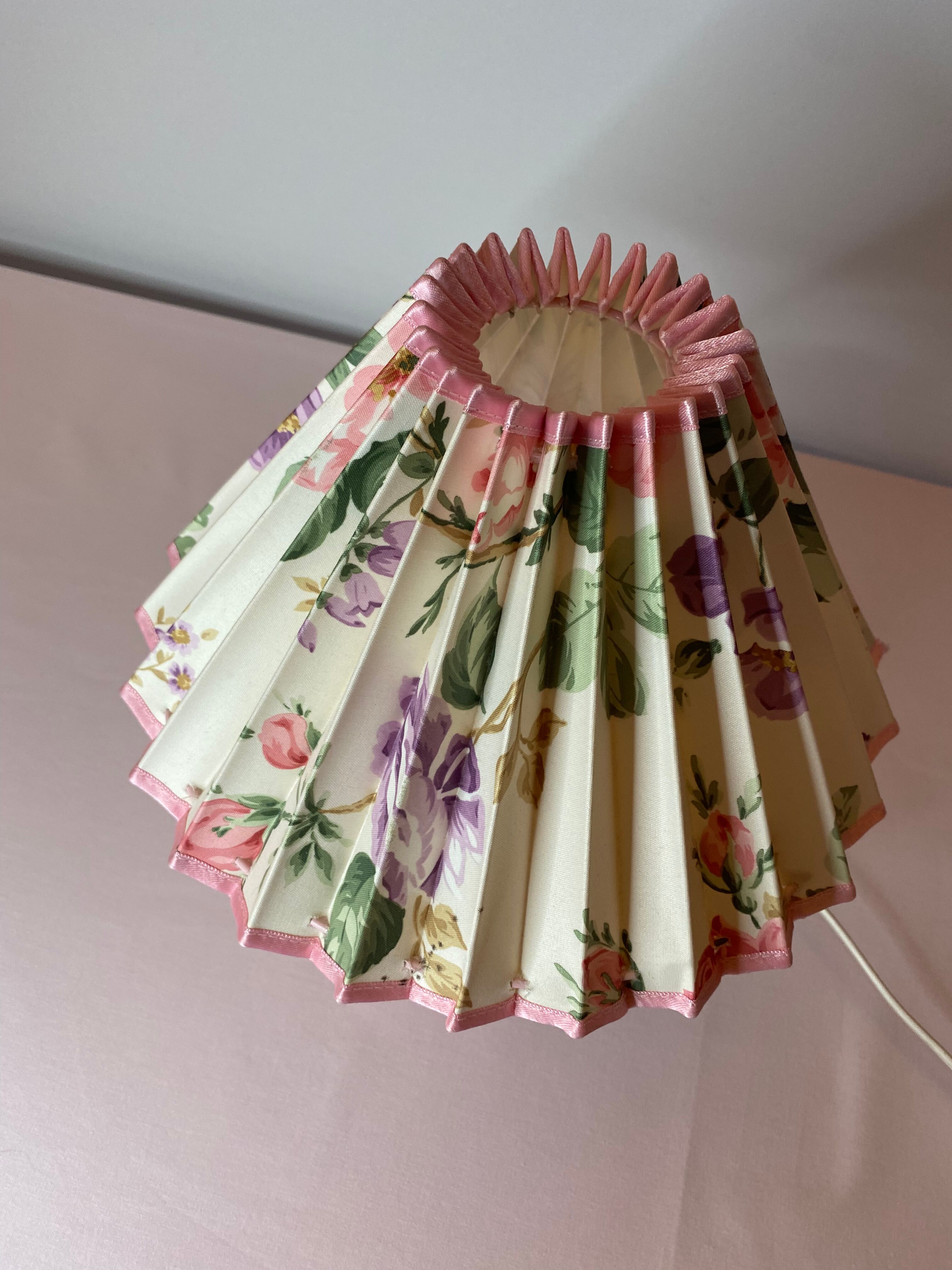 Flowery lampshade pleated