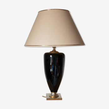 Lampe noire et dorée