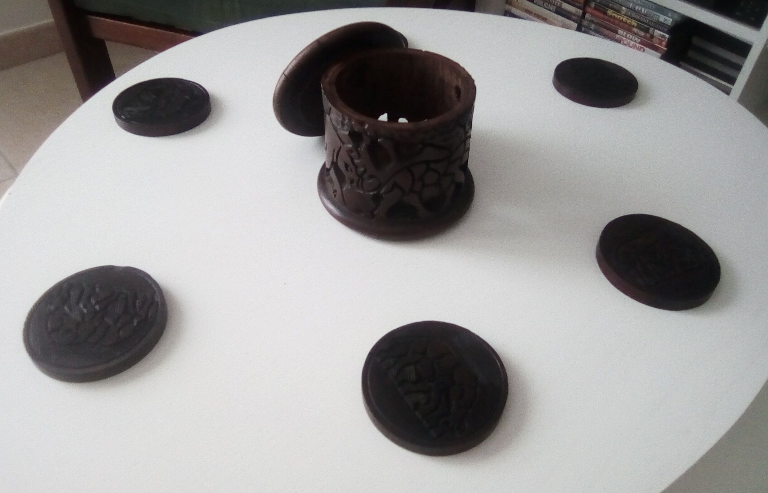 Set de sous verres en bois exotique
