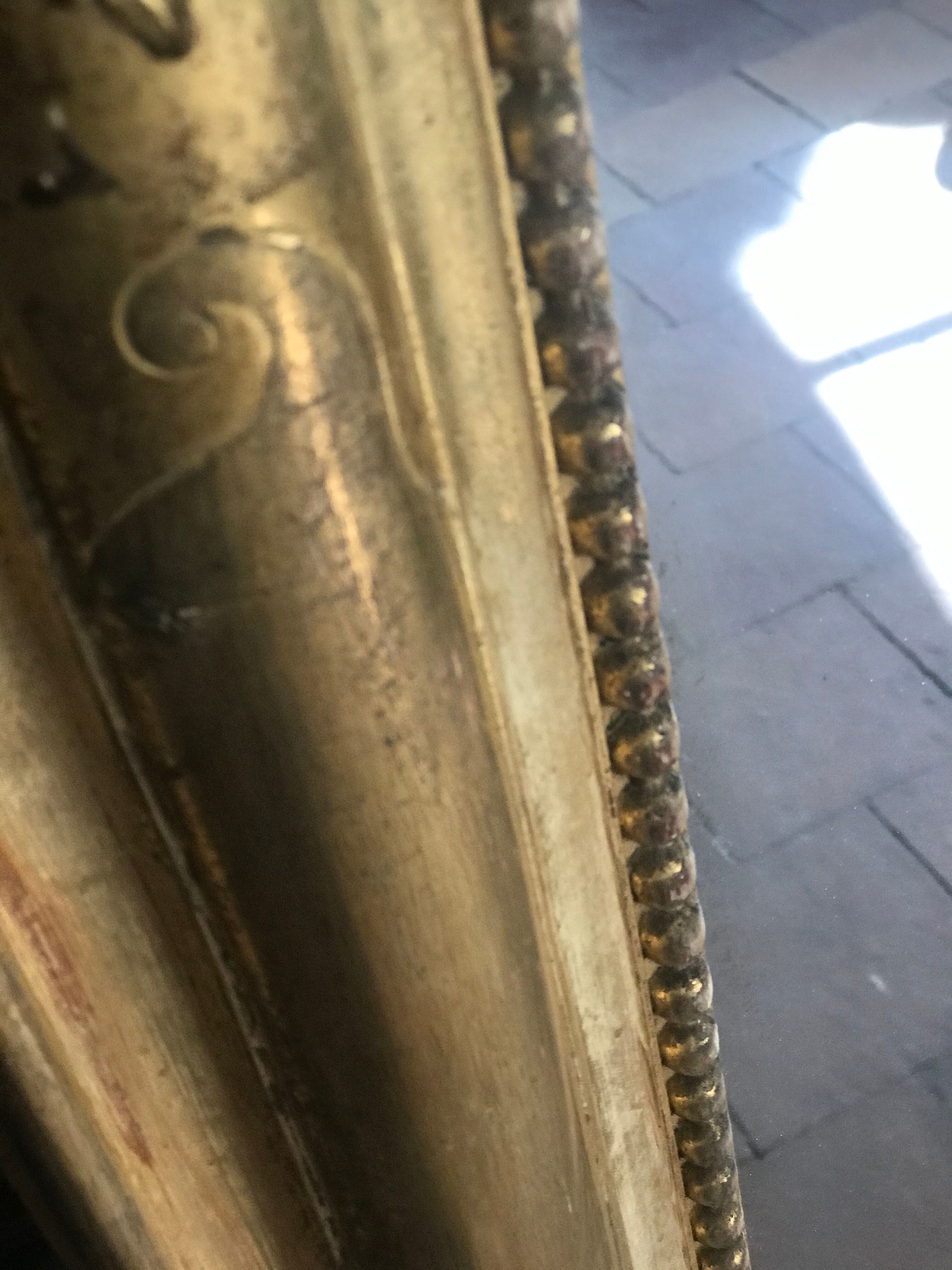 Large golden antique mirror  77x108cm