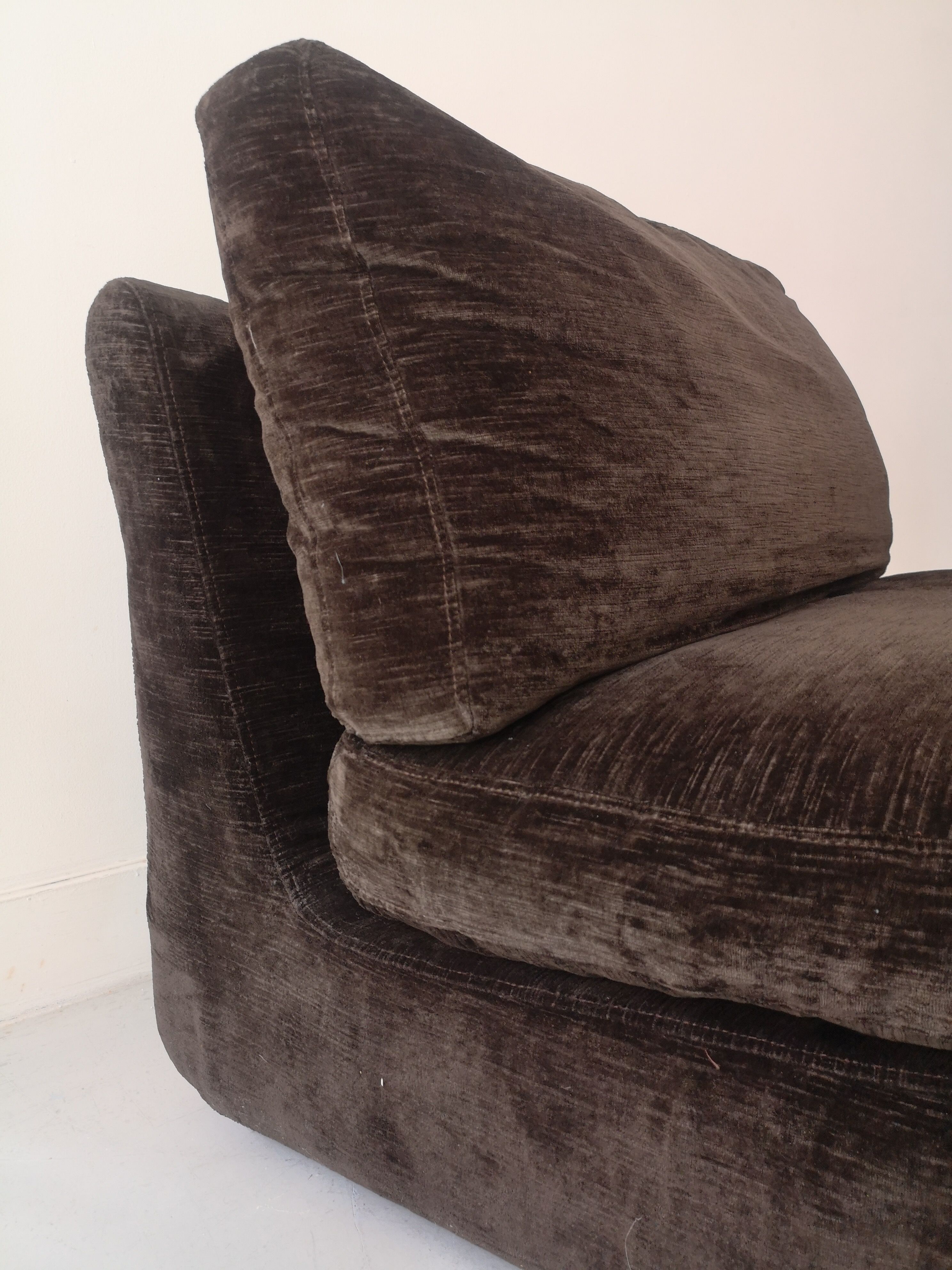 Vintage velvet brown driver, Steiner design 1970