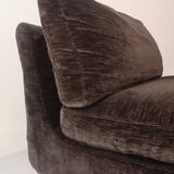 Vintage velvet brown driver, Steiner design 1970