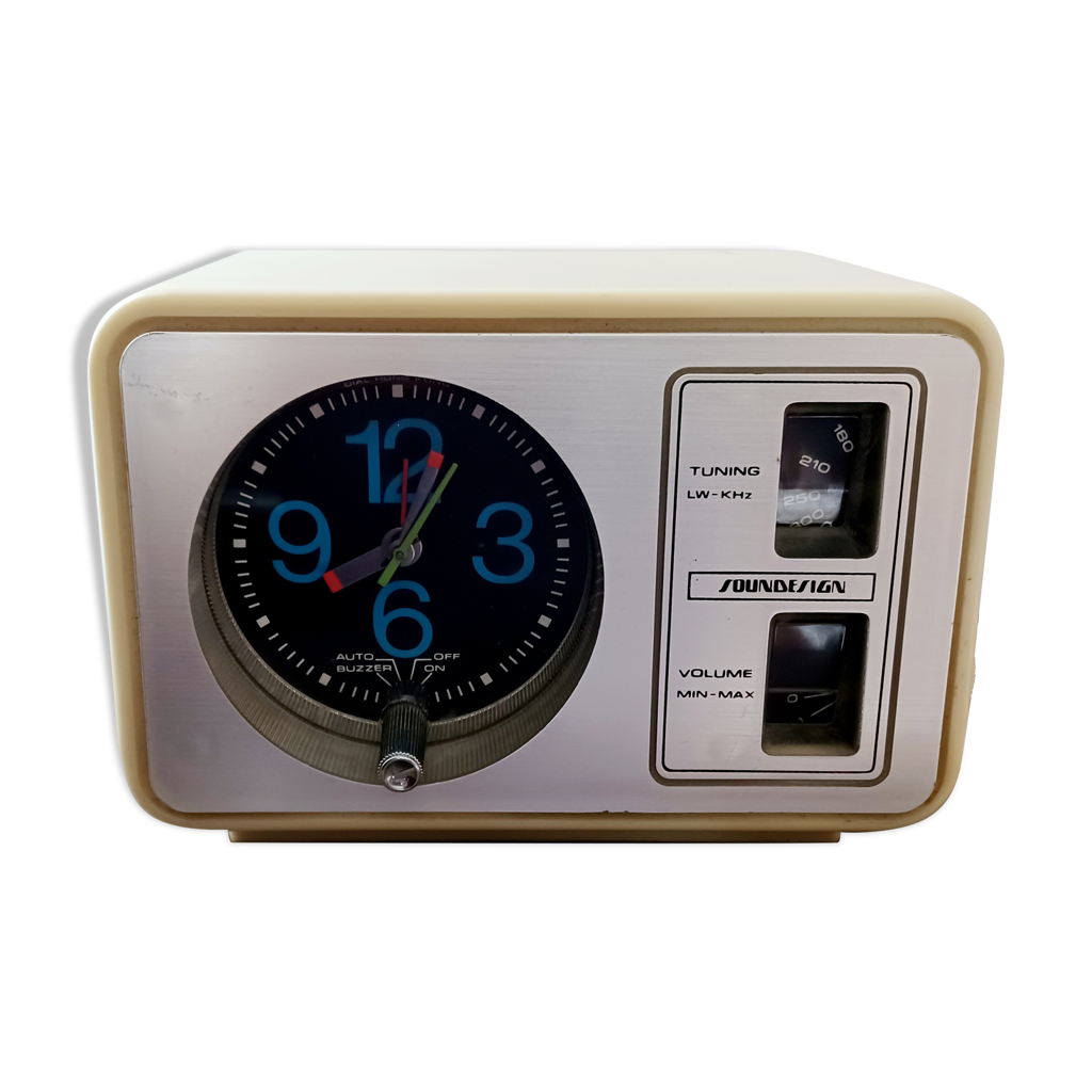 Soundesign model 32068 hong kong, radio alarm clock vintage parts u.s