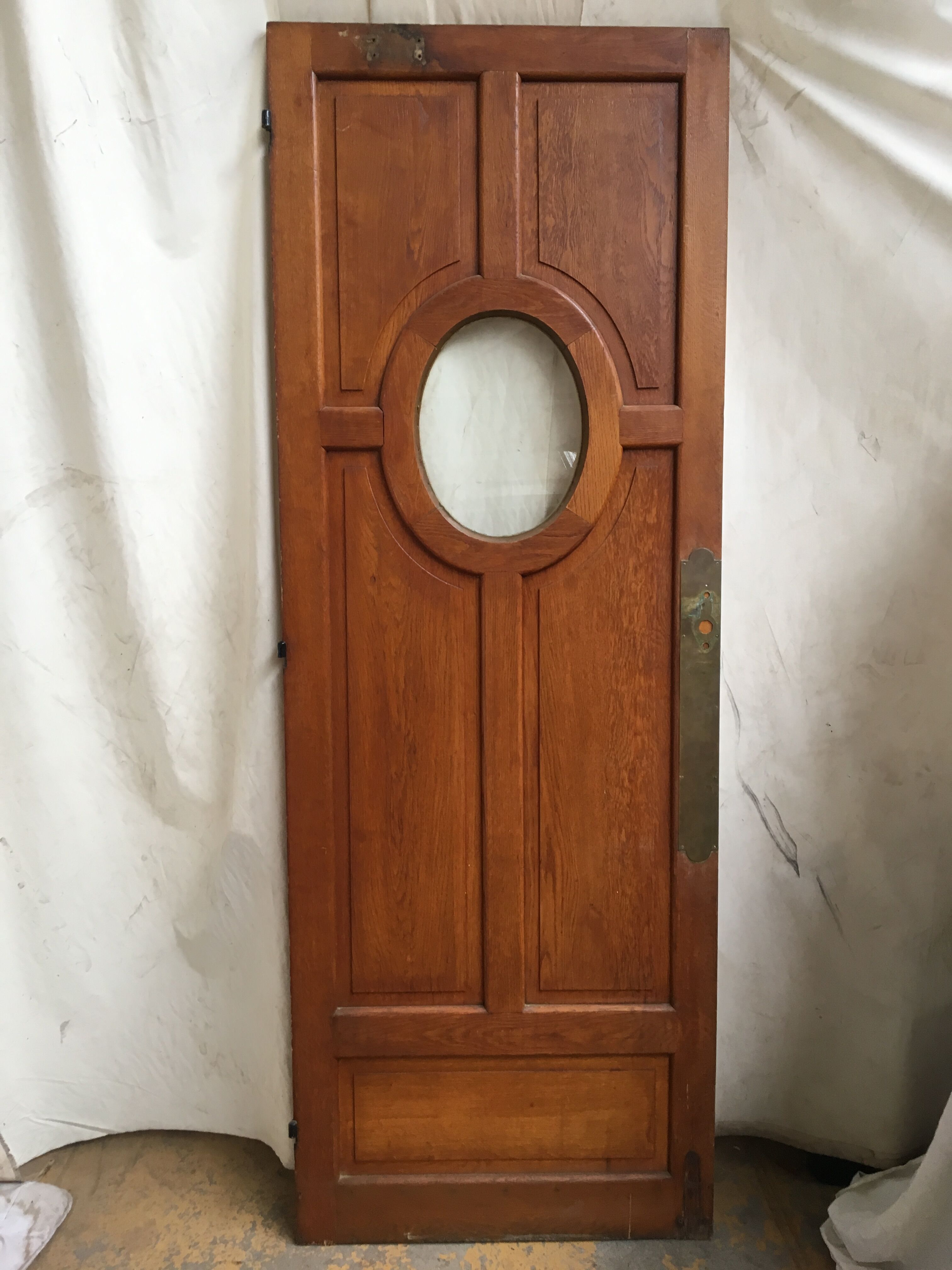 3 identical oak ancient doors