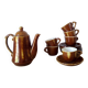 Antique Saint Uze stoneware coffee set