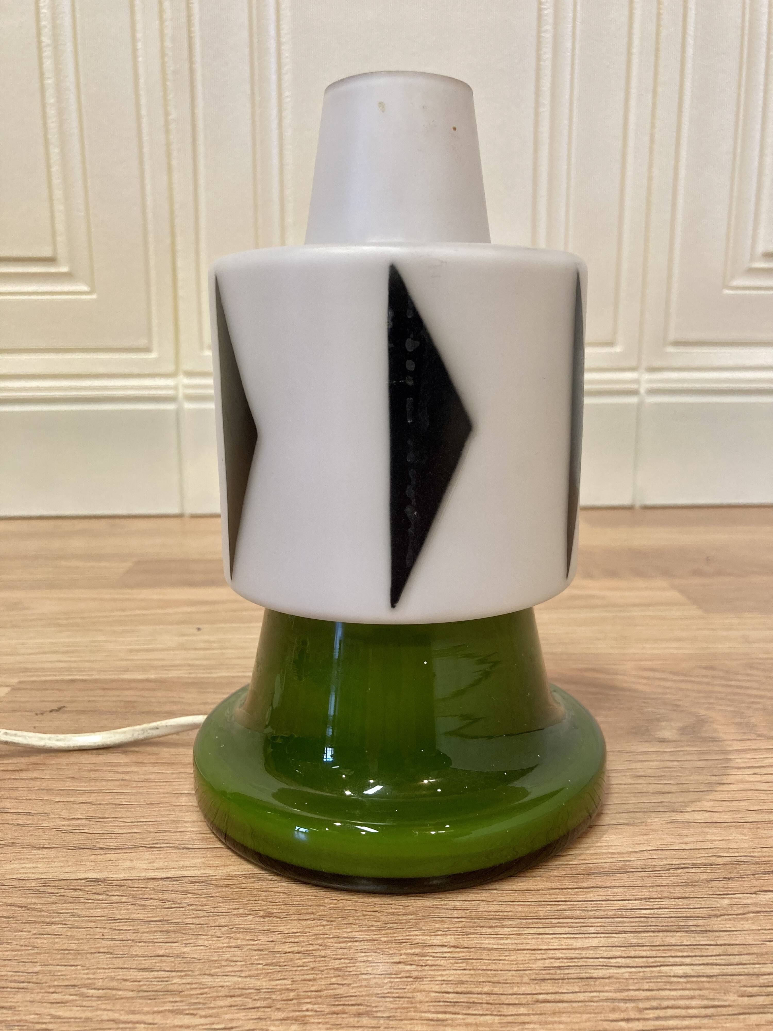 Opaline lamp "Scandinavian design 1950".