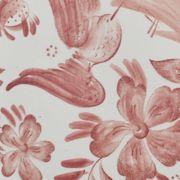 Folk Art Dish with Red Floral Motif by Ilse Claesson for Rörstrand, Sweden 1930