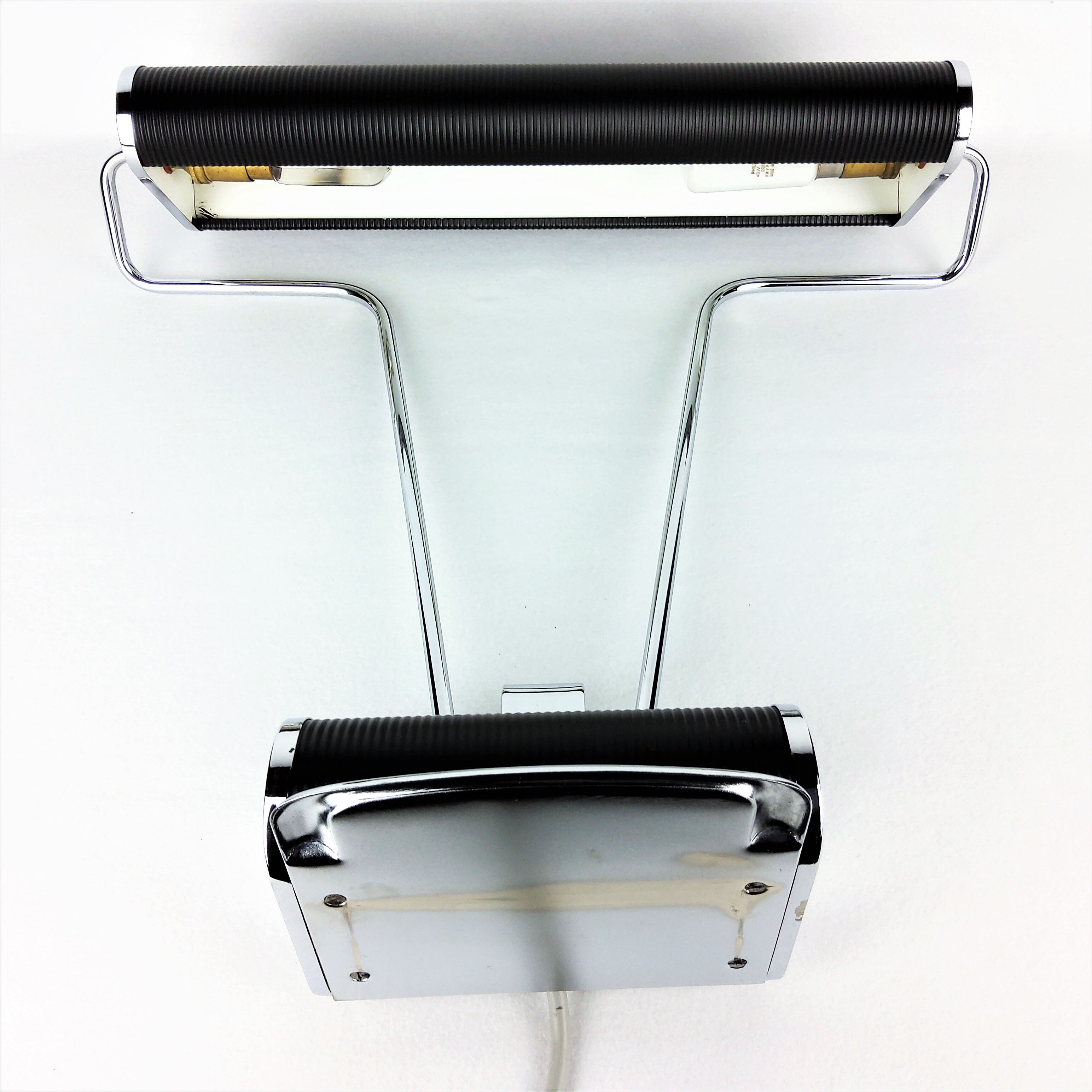 Lampe de bureau N71 Jumo noir et chrome 1950