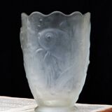 Vase en verre satiné Art Déco Josef Inwald Barloc