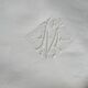 Long-length damask linen tablecloth