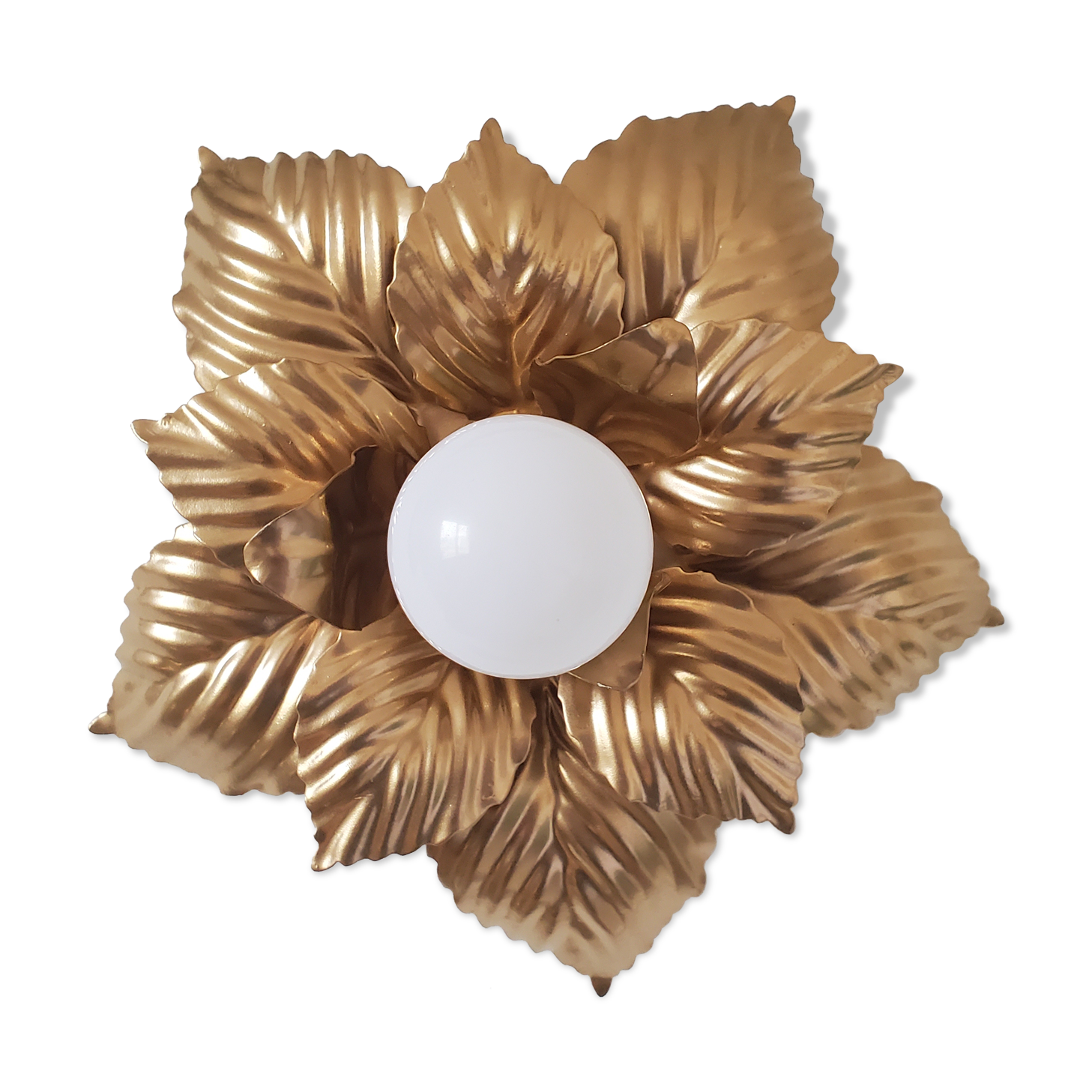 Masca style wall lamp in gilded metal