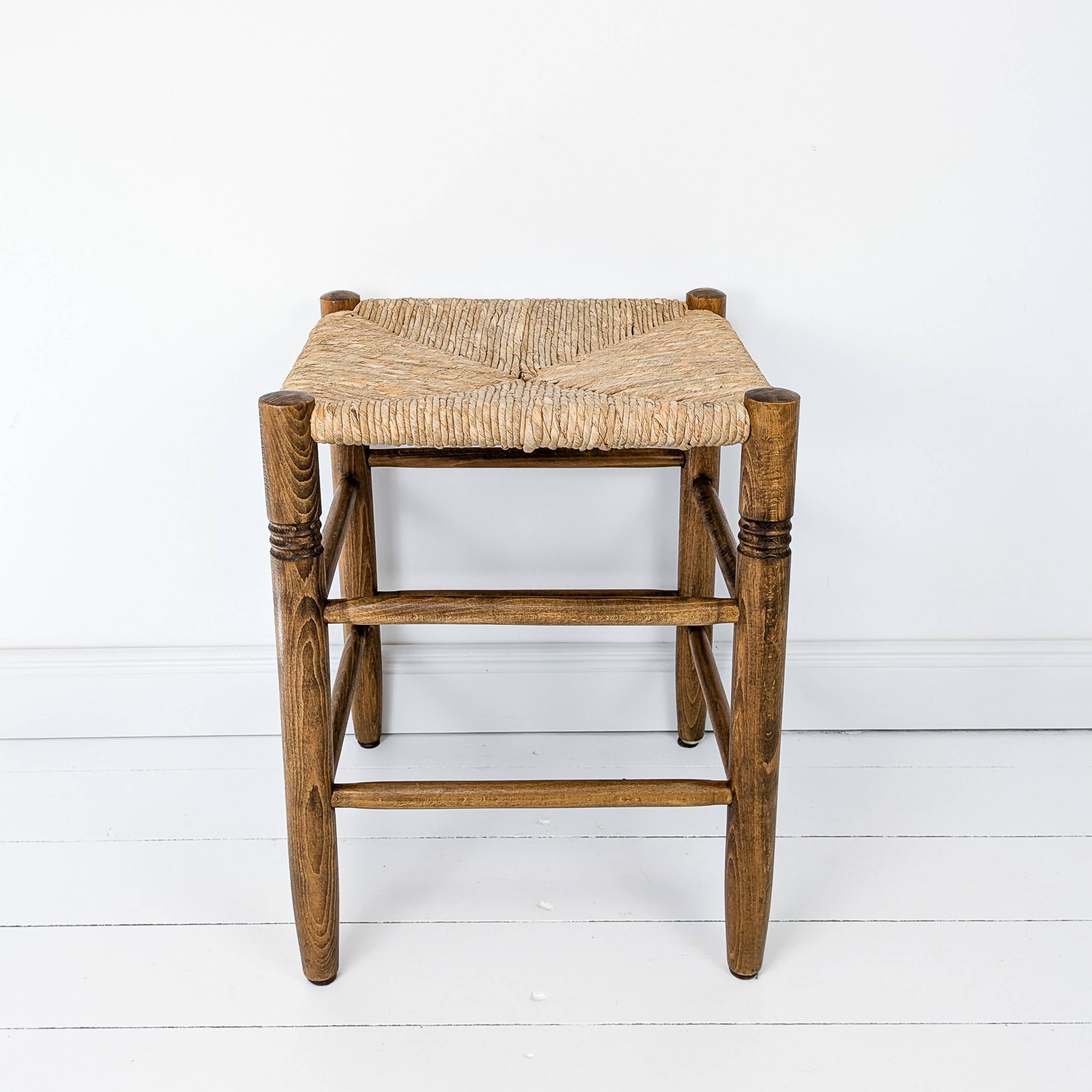 Tabouret mid century rustique