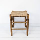 Tabouret mid century rustique