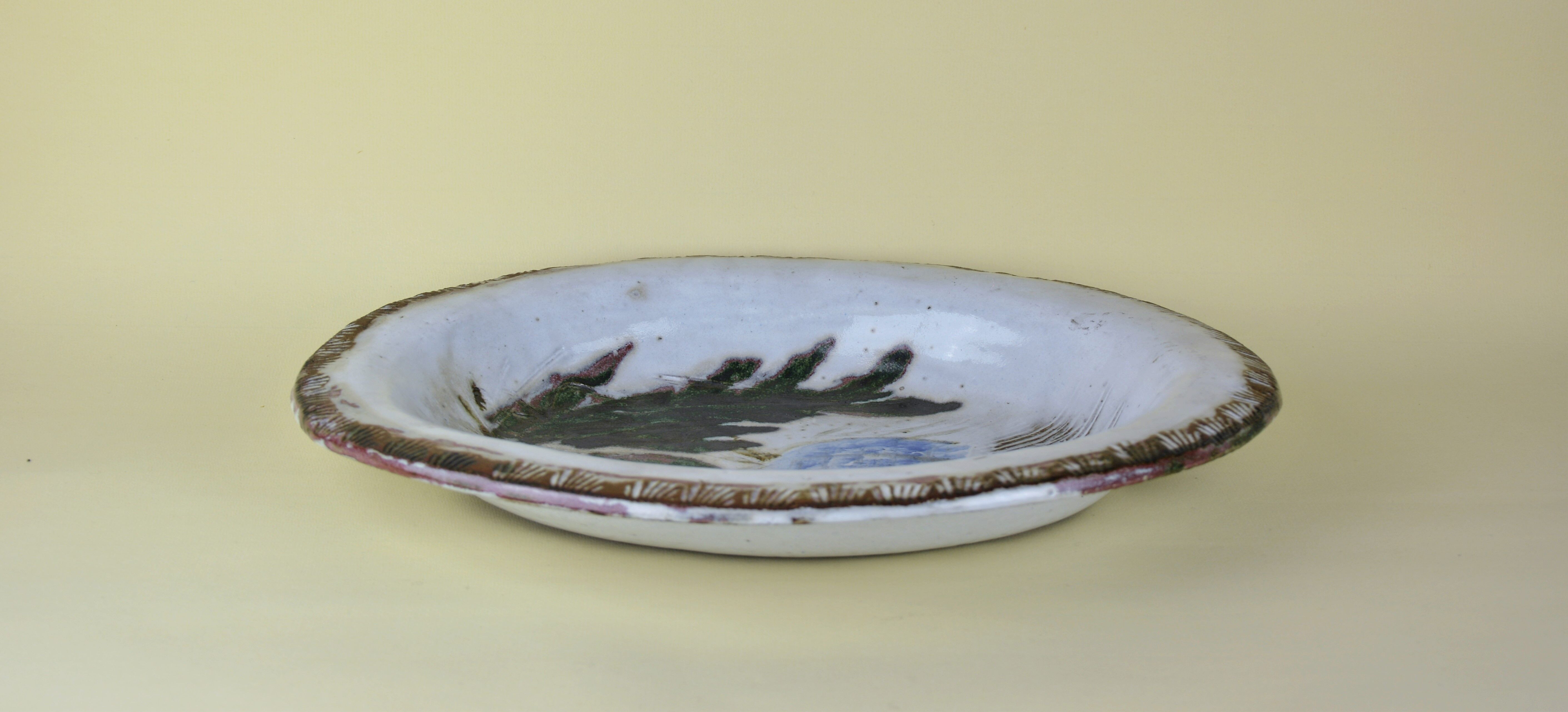 Plat ovale au chardon Albet et Pyot Thiry