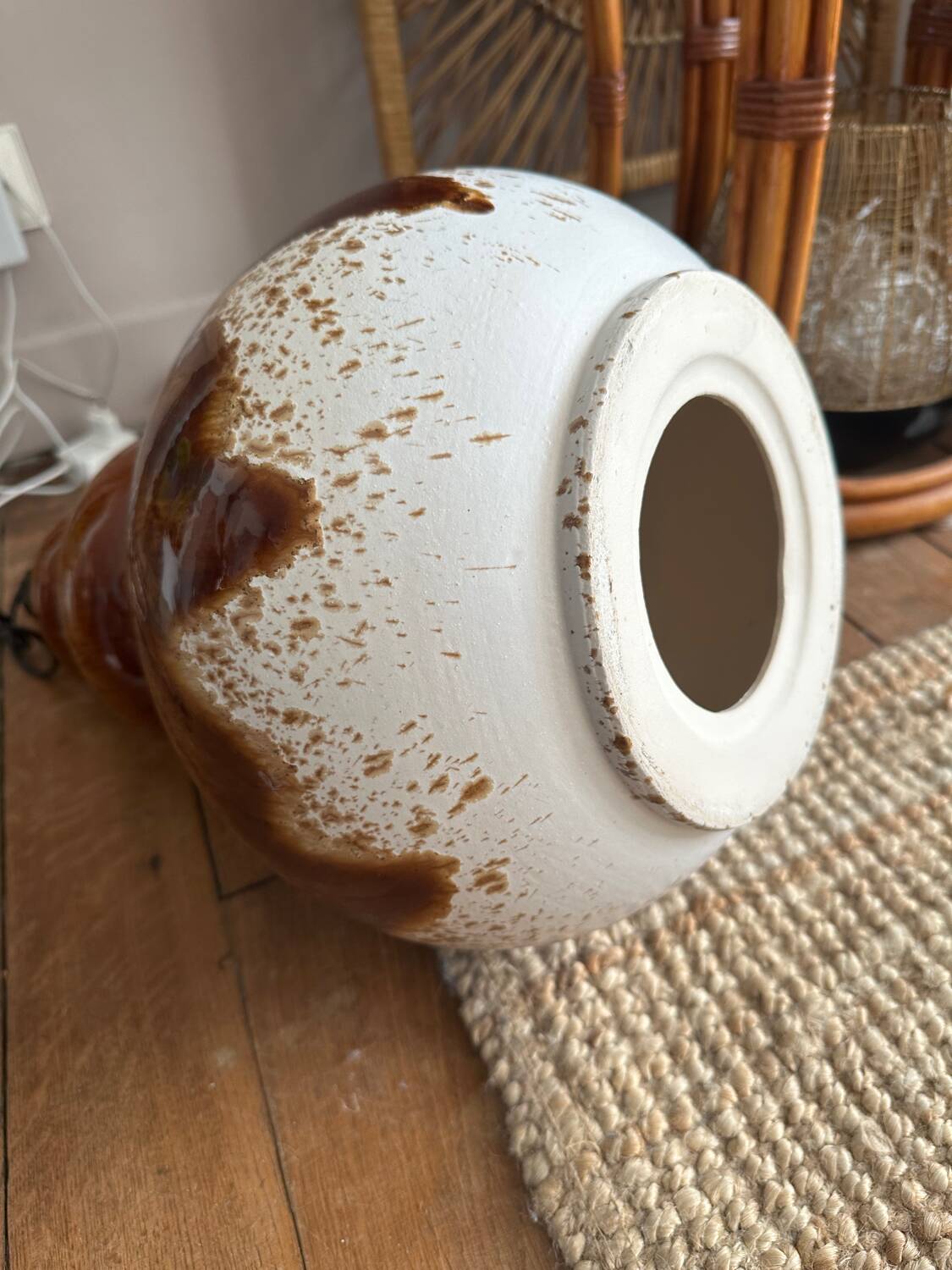 Vintage ceramic floor lamp from the 70s